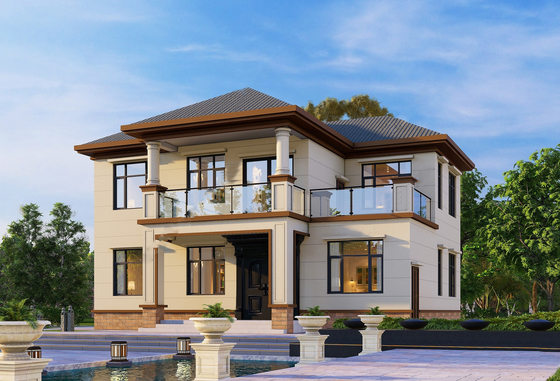 Prefab Luxury House Villa Steel Structure Modern Design Customized Prefabricated Building