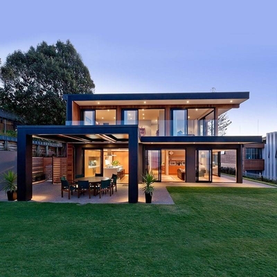 Luxury Modular Cheap Modern Style Villa House Kit Prefab Home Gauge Steel Structure Hotel House Villa for Holiday Vacation Hut