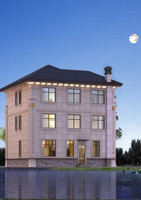 UPS Unique Design Ready-Made Prefabricated Steel Villa Water-Resistant Prefab Fiber Cement House for Family Living