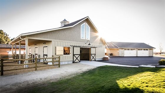 Modern Design Steel Frame Prefab Horse Stable Horse Box Stable for Farmhouse and Warehouse Use