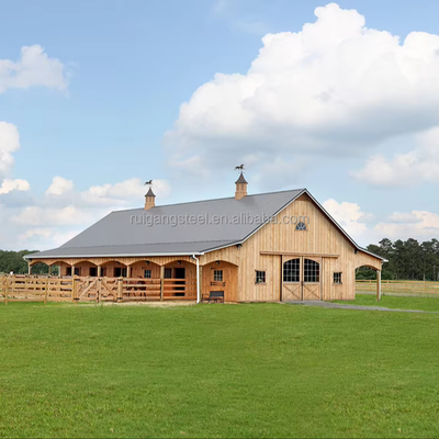 Custom Cow Shed Farm Building Design Cattle Goat Cow Horse Poultry Farm House Stable Steel Structure