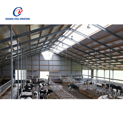 Livestock Shelter Dairy Farm Shed Prefabricated Sheep Goat Farming Sheds Design Goat House Farm Sheds for Live Cattle