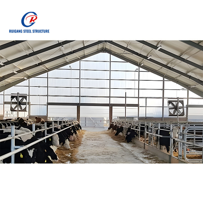 Livestock Shelter Dairy Farm Shed Prefabricated Sheep Goat Farming Sheds Design Goat House Farm Sheds for Live Cattle
