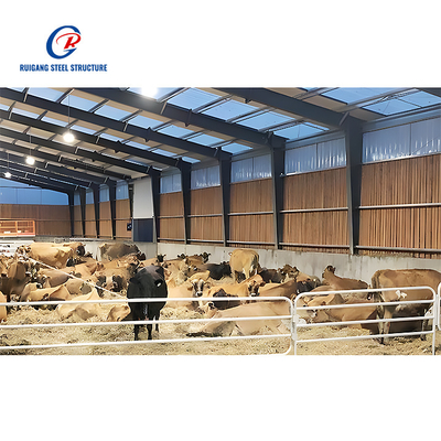 Stable Design Porcherie Prefabricated Steel Structure Building Dairy Cattle Pig Shed Home Farm House Building