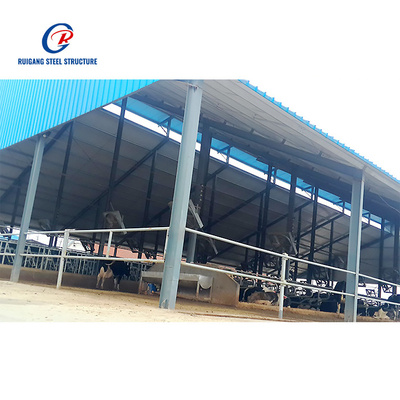 Industrial-Style Galvanized Steel Frame House Prefabricated for Farmhouse Livestock Farm with Rock Wool Insulation