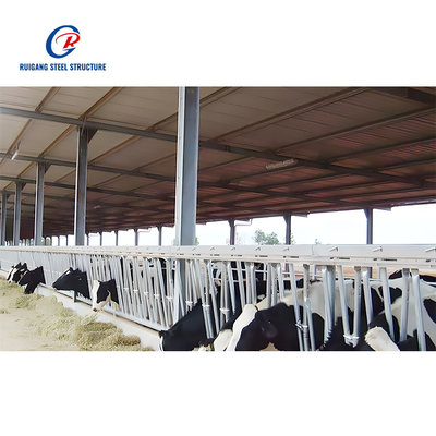 Industrial-Style Galvanized Steel Frame House Prefabricated for Farmhouse Livestock Farm with Rock Wool Insulation
