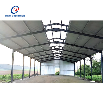 Customized Modern Farmhouse Prefab Steel Cowshed Goat House Sheep Shed Low-Cost Prefabricated Steel Structure Buildings