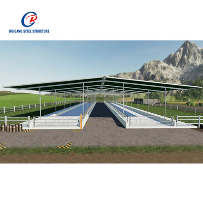 Customized Modern Farmhouse Prefab Steel Cowshed Goat House Sheep Shed Low-Cost Prefabricated Steel Structure Buildings