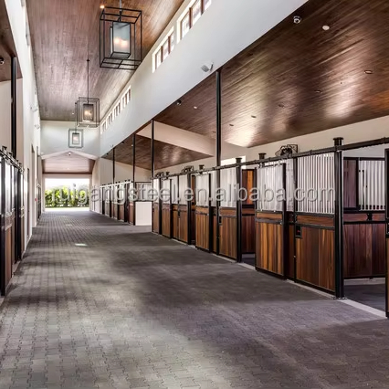 Modern Steel Horse Stable for Horse Riding Farmhouse Use Convenient Horse Riding House Warehouse Design