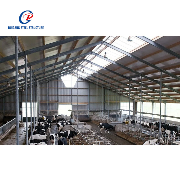 Livestock Shelter Dairy Farm Shed Prefabricated Sheep Goat Farming Sheds Design Goat House Farm Sheds for Live Cattle