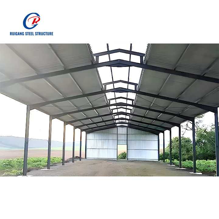 Livestock Shelter Dairy Farm Shed Prefabricated Sheep Goat Farming Sheds Design Goat House Farm Sheds Steel Structure Building